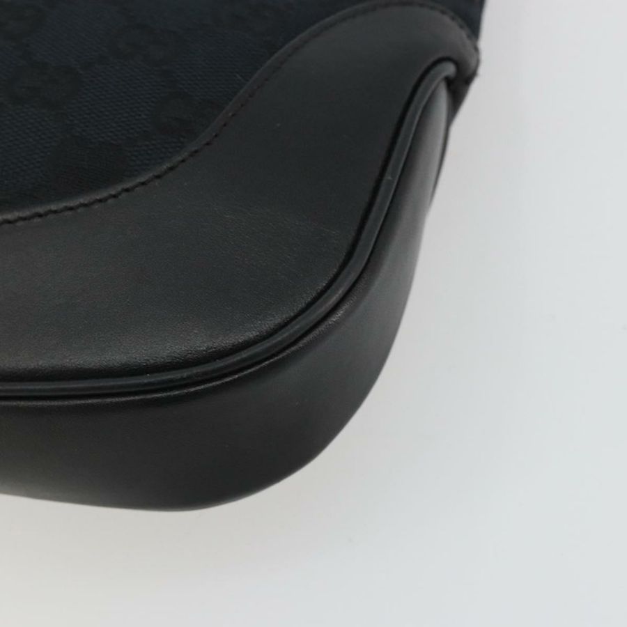 【日本直送】GUCCI GG帆布Jackie肩包 黑色 銀色 001.3306 正品 BA13943-8