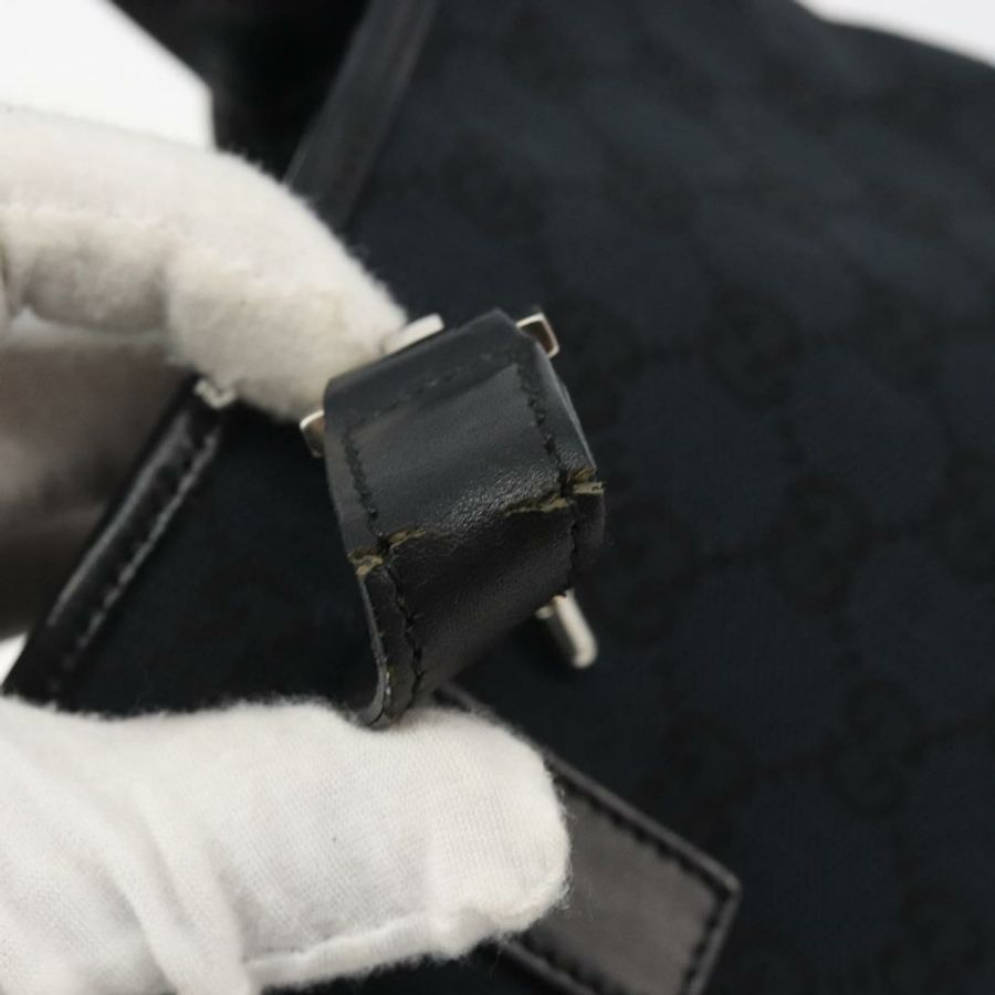 【日本直送】GUCCI GG帆布Jackie肩包 黑色 銀色 001.3306 正品 BA13943-9