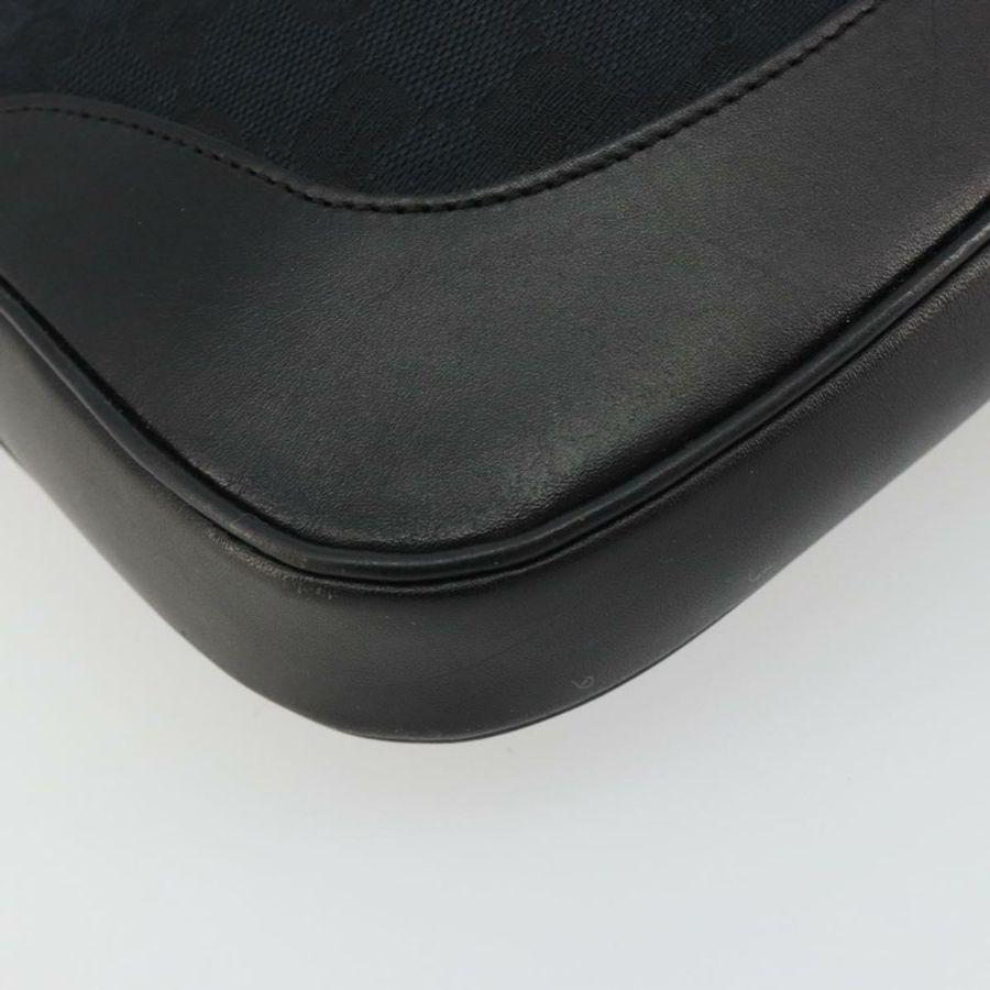 【日本直送】GUCCI GG帆布Jackie肩包 黑色 銀色 001.3306 正品 BA13943-13