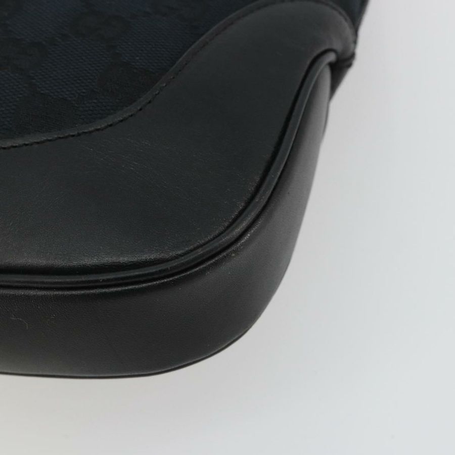 【日本直送】GUCCI GG帆布Jackie肩包 黑色 銀色 001.3306 正品 BA13943-14