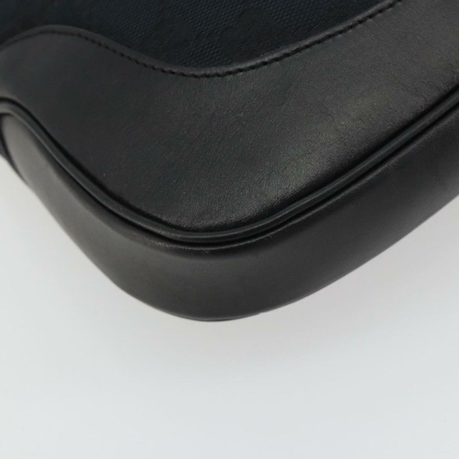 【日本直送】GUCCI GG帆布Jackie肩包 黑色 銀色 001.3306 正品 BA13943-15