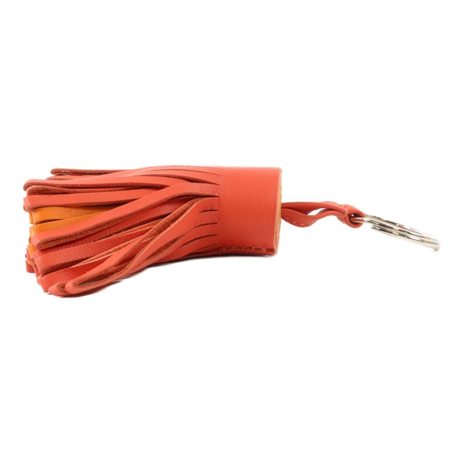 HERMES Milo皮革Carmen Key Ring and Bag Charm鎖匙扣掛飾Rouge Tomate/Feu-2