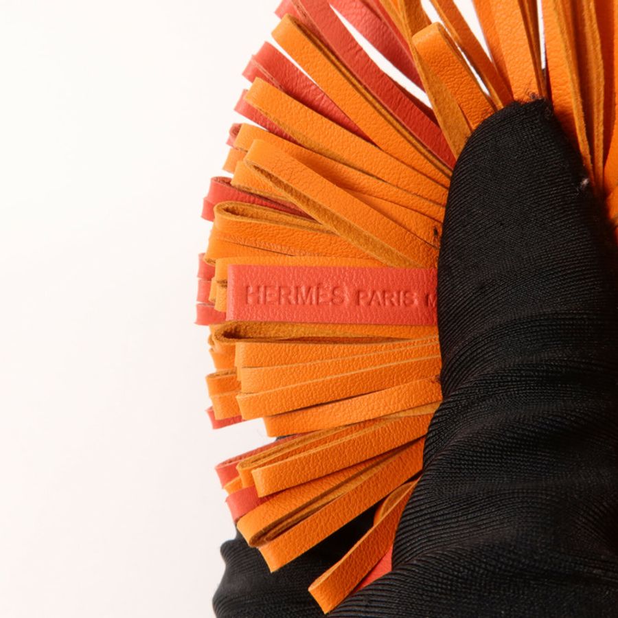 HERMES Milo皮革Carmen Key Ring and Bag Charm鎖匙扣掛飾Rouge Tomate/Feu-5