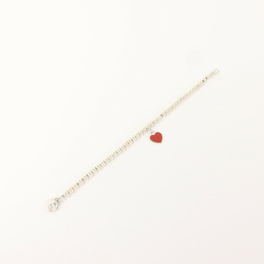 TIFFANY&CO 925純銀Return To Tiffany Heart Tag手鏈-5