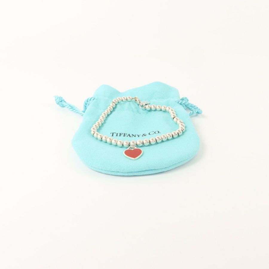 TIFFANY&CO 925純銀Return To Tiffany Heart Tag手鏈-10