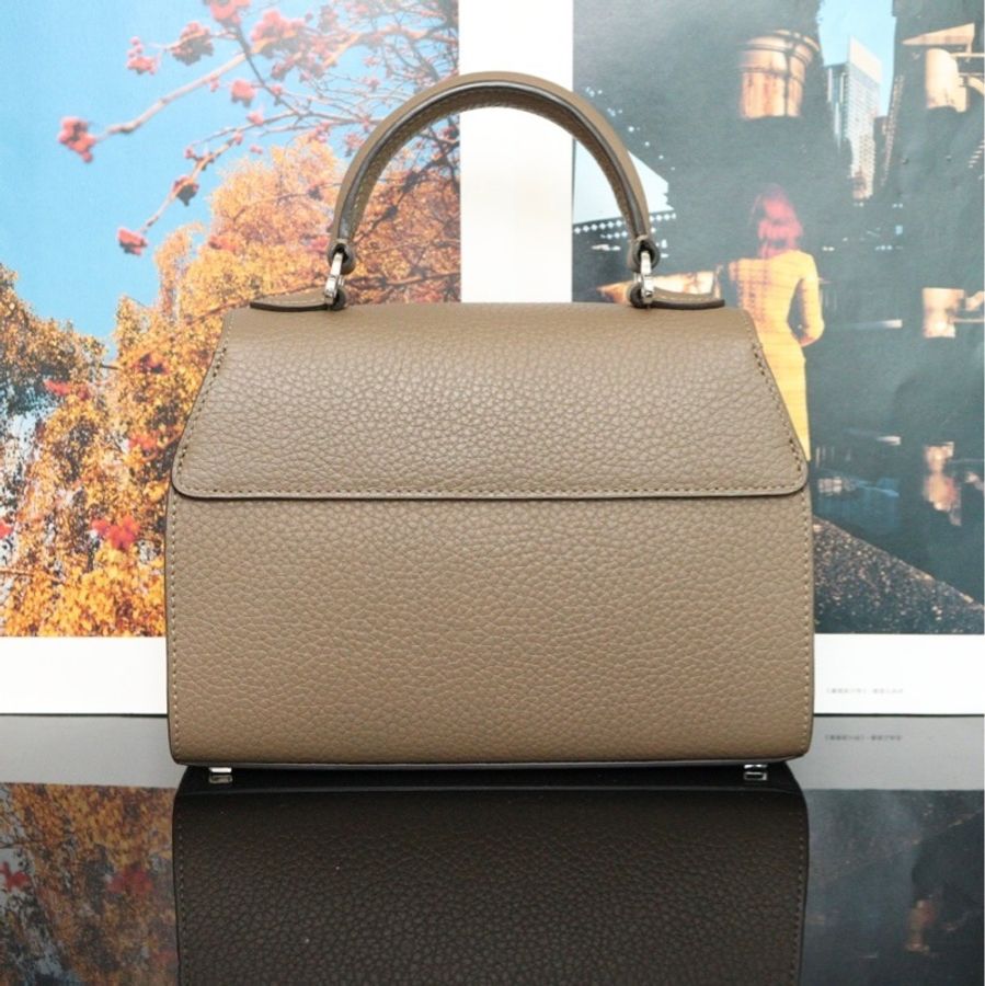 Moynat 莫奈 Rejane 大象灰 銀扣 手提包斜挎包-2