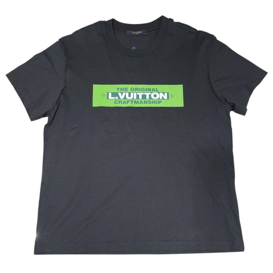 LOUIS VUITTON 路易威登 1A9T6V LOGO短袖T恤 棉 黑色 XL-1