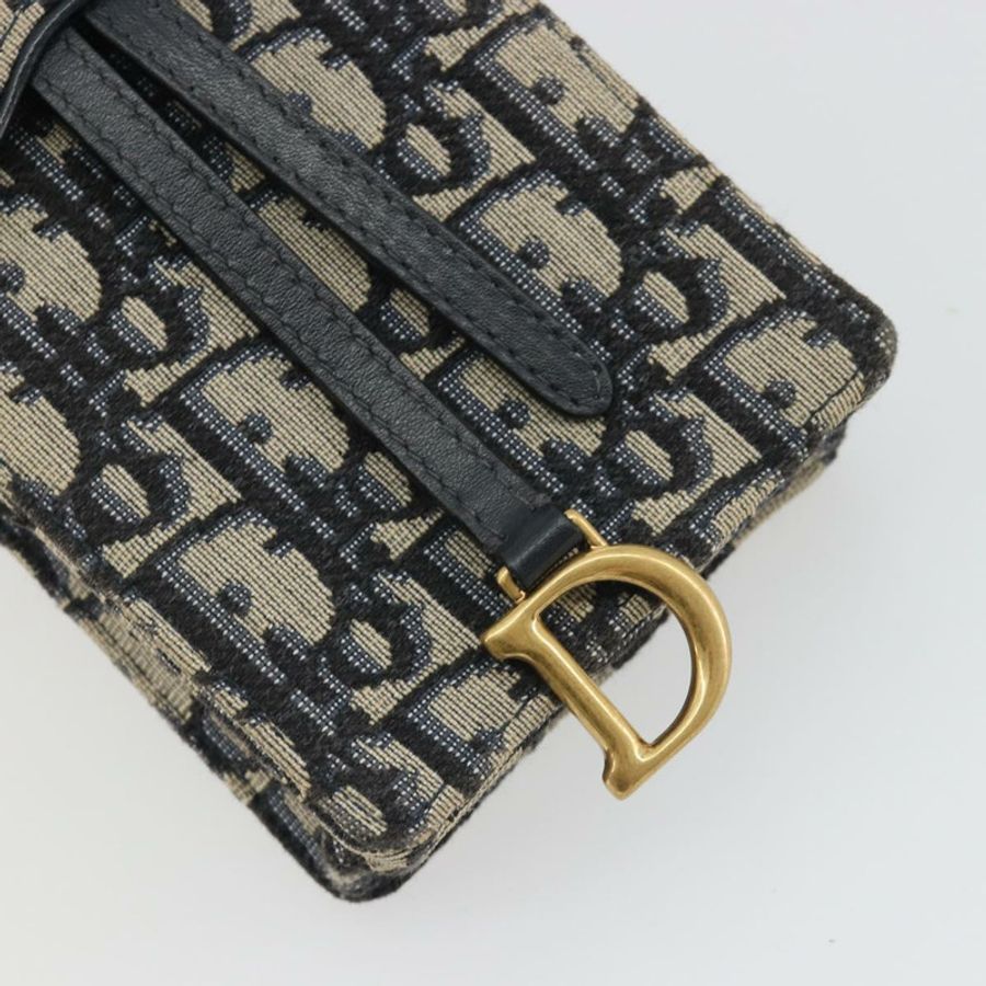 【日本直送】Christian Dior Trotter 鏈條馬鞍肩包帆布海軍藍正品 ka5168V-16