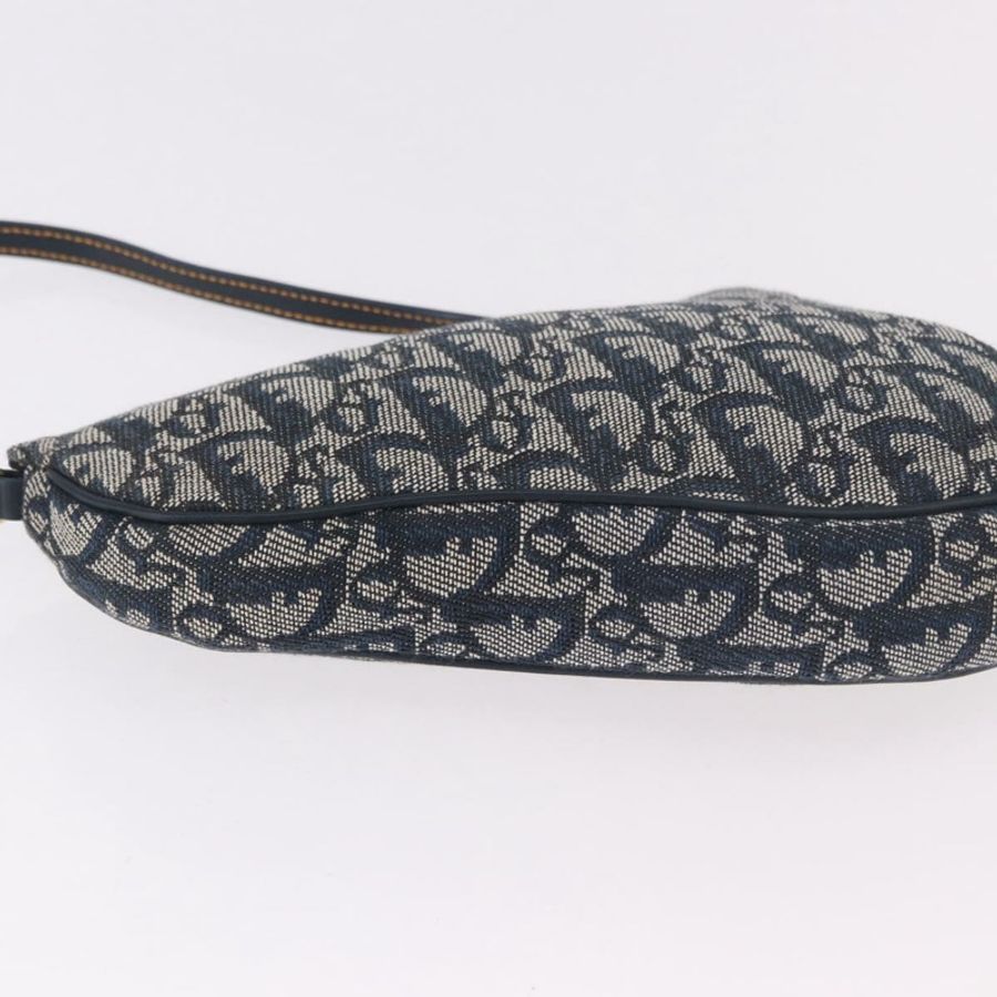 【日本直送】Christian Dior Trotter帆布馬鞍配件包 海軍藍 金色 正品 191368V-14
