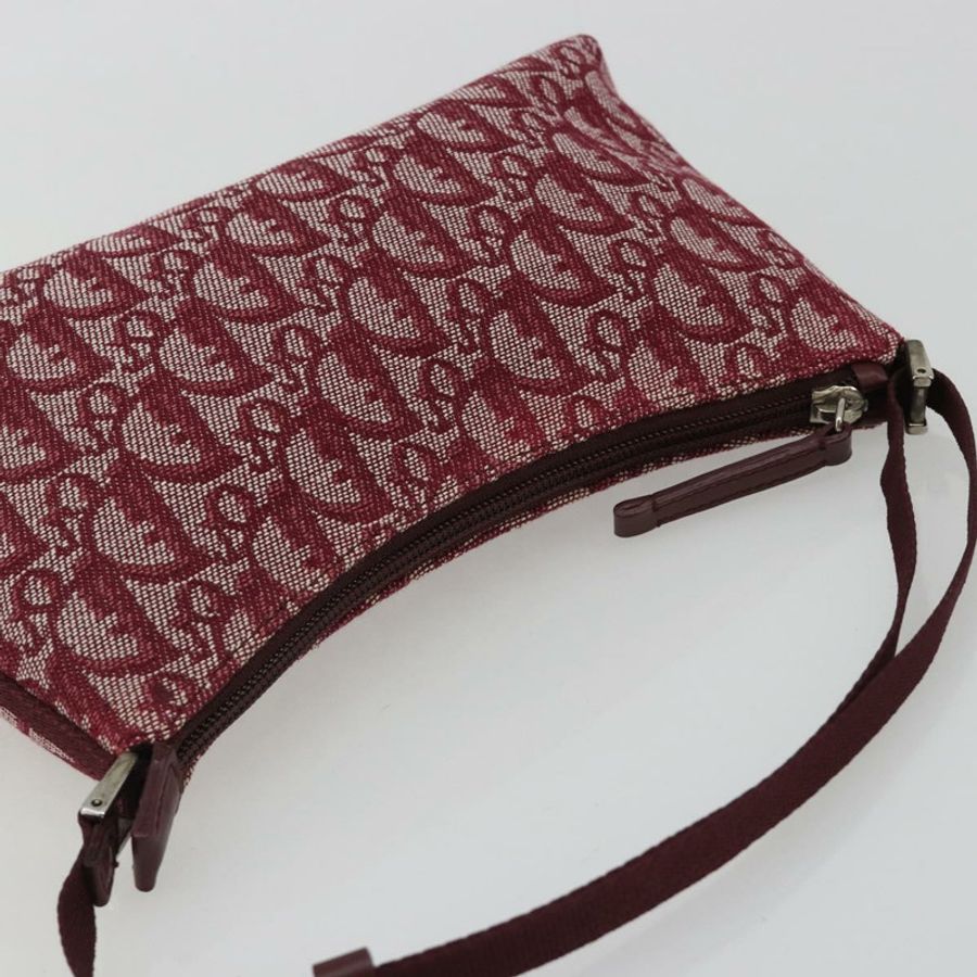 【日本直送】Christian Dior Trotter帆布配件包 紅色銀色 正品 191379SAV-5