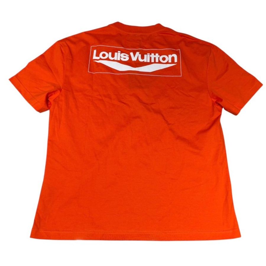 LOUIS VUITTON 路易威登 1AFQQZ LOGO短袖T恤 棉 橘色 M-2