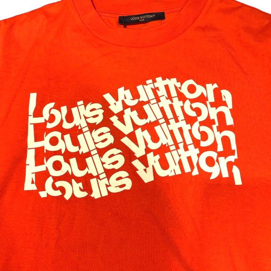 LOUIS VUITTON 路易威登 1AFQQZ LOGO短袖T恤 棉 橘色 M-6