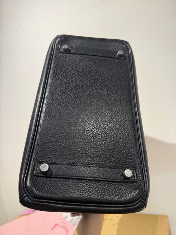 Hermes愛馬仕鉑金包 bk30 Birkin30黑銀Togo皮-2