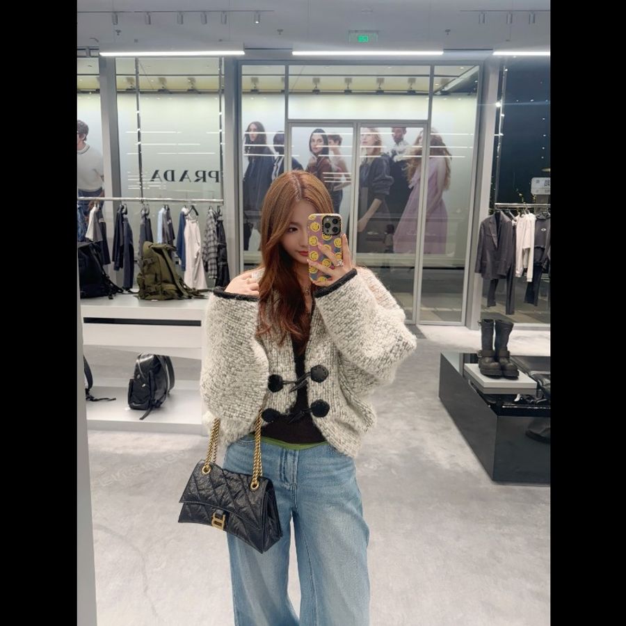 98新 巴黎世家/Balenciaga 黑金沙漏包-1