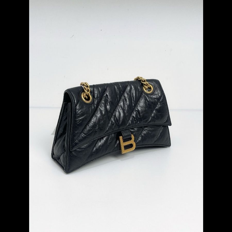98新 巴黎世家/Balenciaga 黑金沙漏包-3