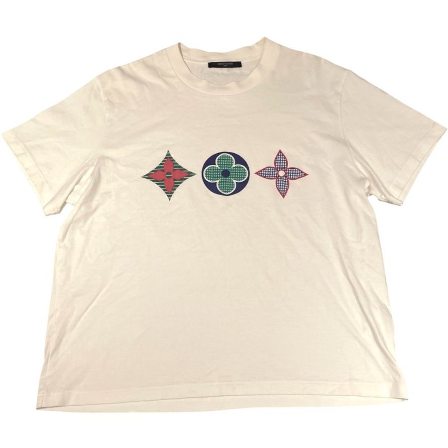 LOUIS VUITTON 路易威登 LOGO短袖T恤 棉 白色 XL-1