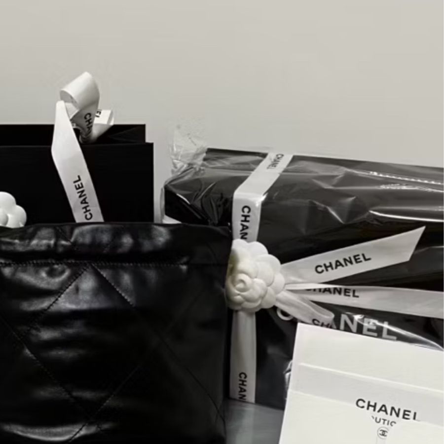 CHANEL香奈兒《全新》22 Mini 黑金鍊 菱格鏈條包|全新附全配|台北百貨專櫃購入|現貨-11
