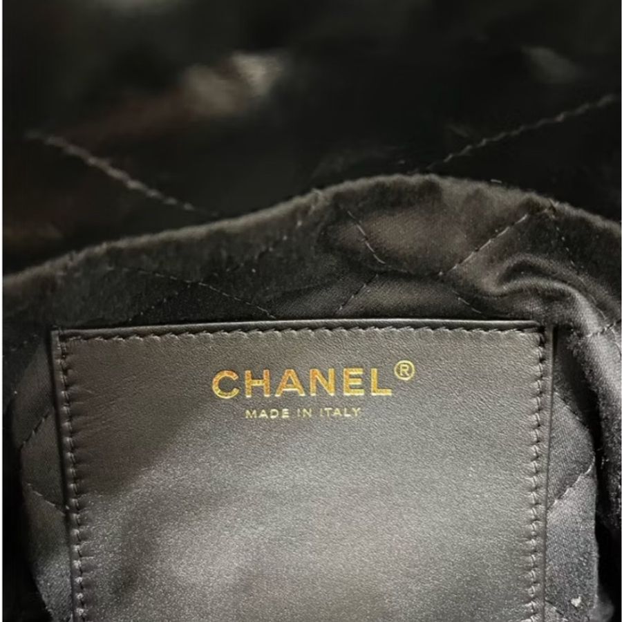 CHANEL香奈兒《全新》22 Mini 黑金鍊 菱格鏈條包|全新附全配|台北百貨專櫃購入|現貨-23