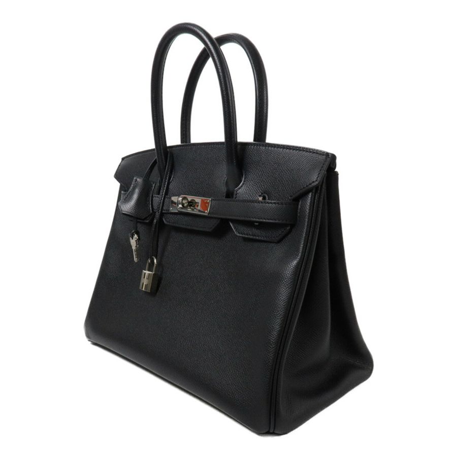 HERMES Epsom皮革Birkin 30手挽袋Noir-2