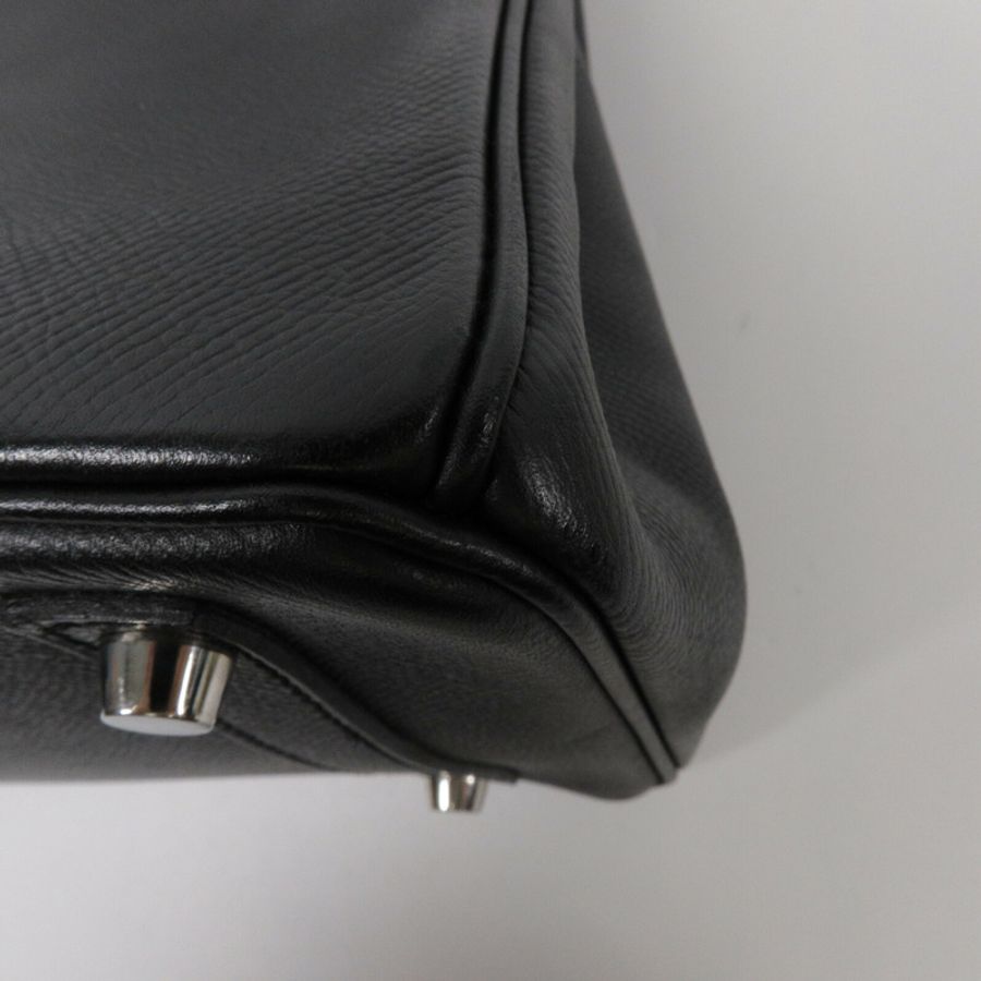 HERMES Epsom皮革Birkin 30手挽袋Noir-14