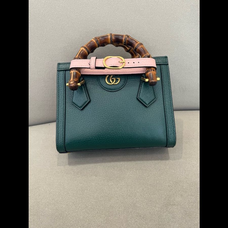 GUCCI古馳 Diana竹節托特包Tote包購物袋單肩手提包 迷你-0