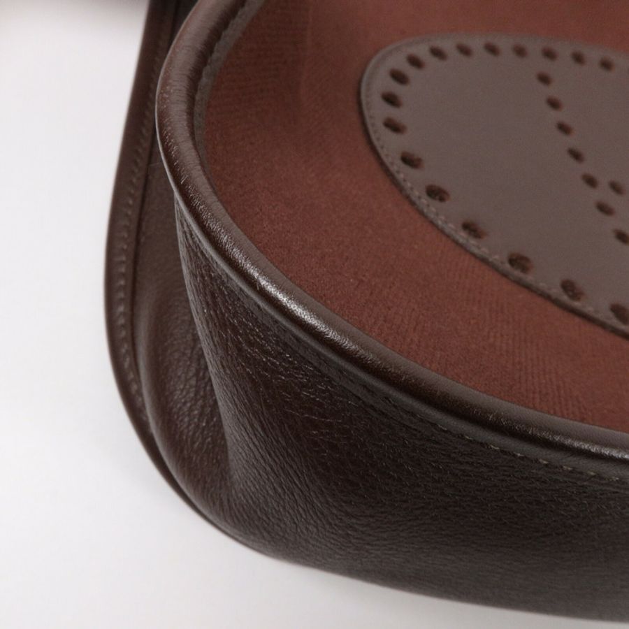 HERMES 帆布Evelyne PM肩背袋Ebene-10