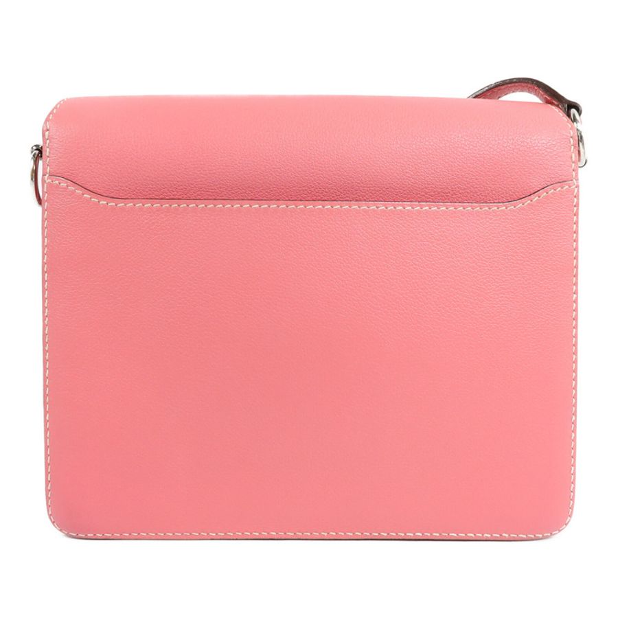 HERMES Evercolor皮革Roulis 23肩背袋Rose Azalee-1