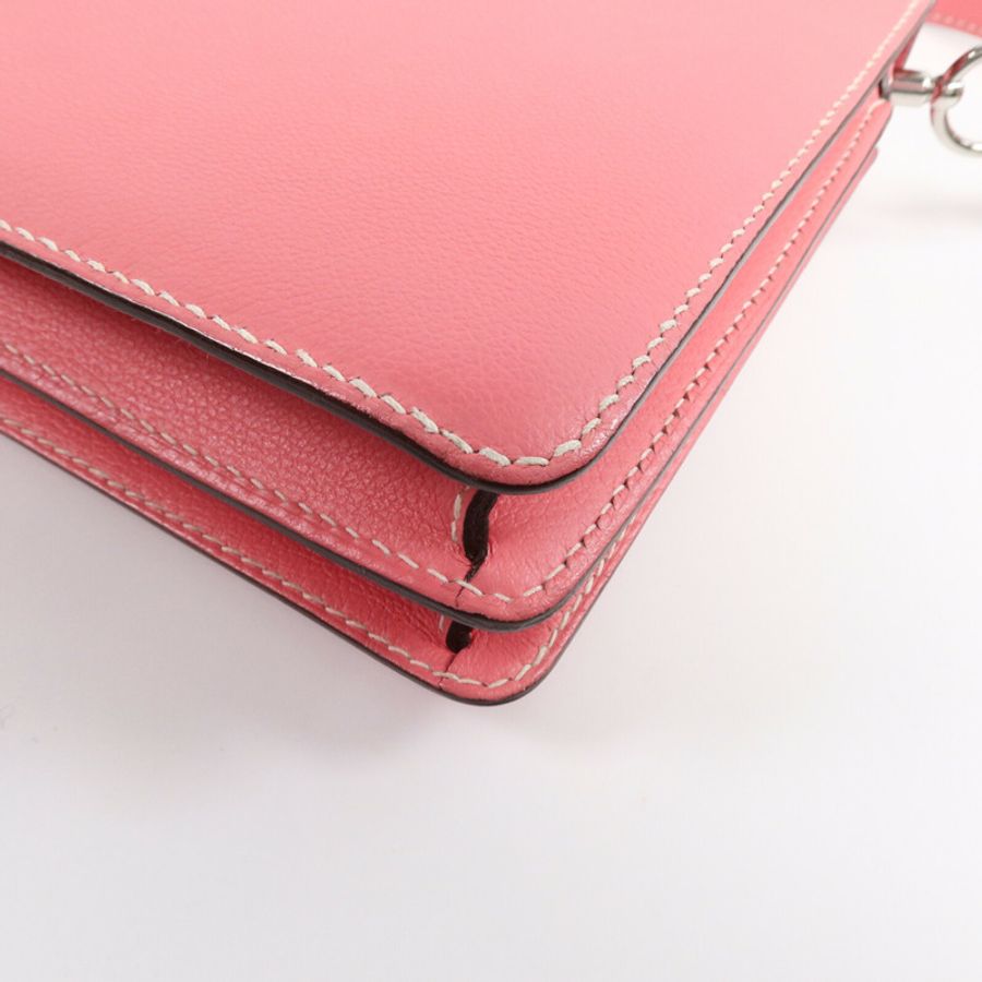 HERMES Evercolor皮革Roulis 23肩背袋Rose Azalee-12