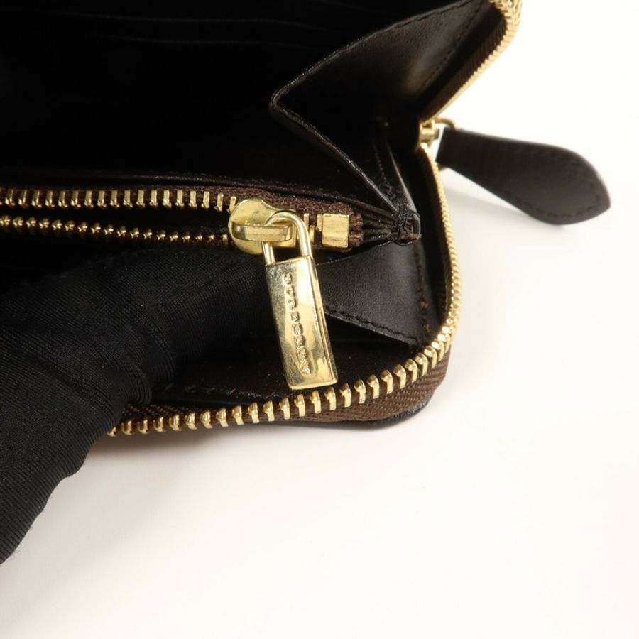 BURBERRY 塗層帆布Long Round Wallet長錢包-7