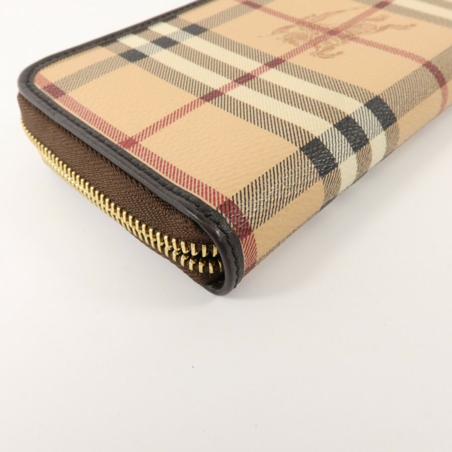 BURBERRY 塗層帆布Long Round Wallet長錢包-9