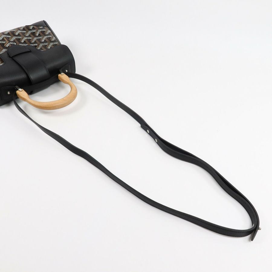 GOYARD 塗層帆布Saigon Souple Mini銀扣手挽肩背兩用袋-8