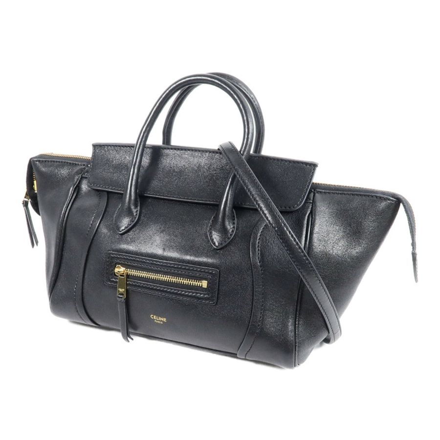 CELINE 牛皮皮革Small New Luggage手挽肩背兩用袋-2
