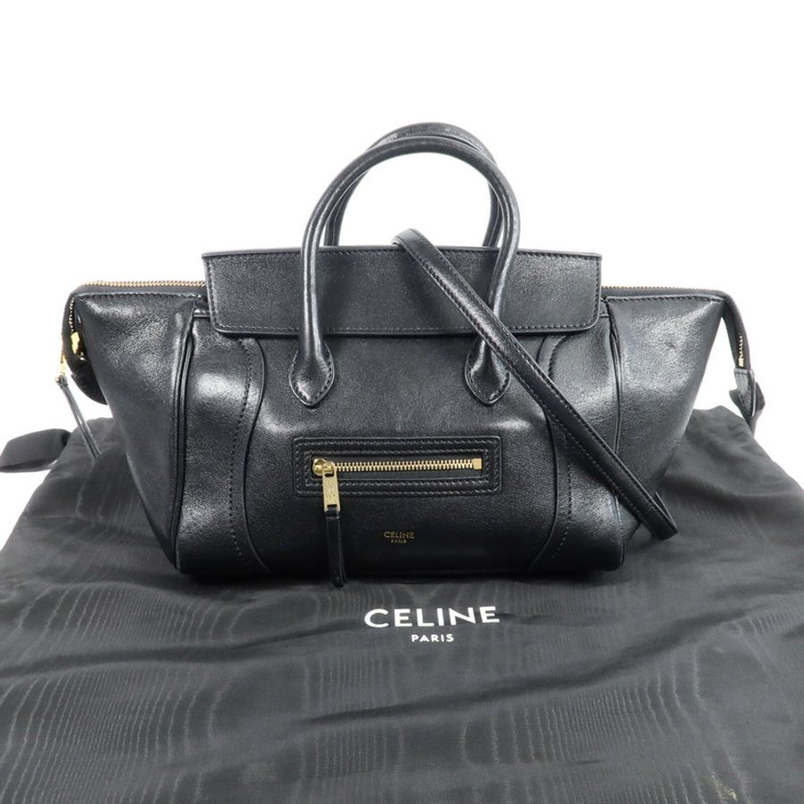 CELINE 牛皮皮革Small New Luggage手挽肩背兩用袋-9