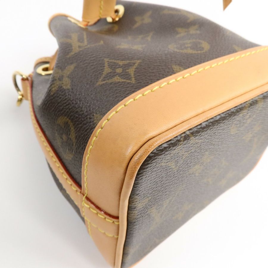 LOUIS VUITTON Monogram Nano Noe金扣手挽肩背兩用袋-9
