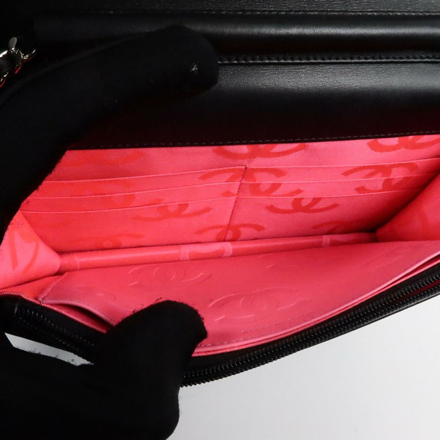 CHANEL 牛皮皮革WOC Wallet On Chain鏈帶肩背袋-4