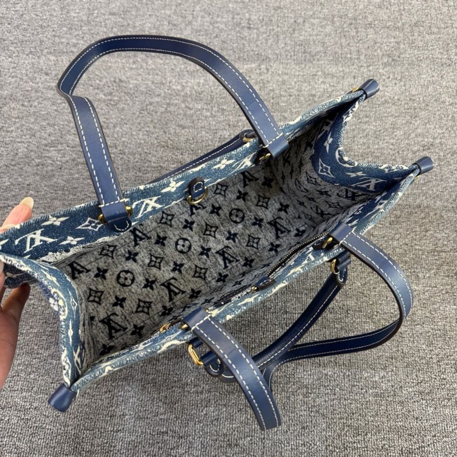 LV/路易威登 丹寧牛仔手袋 中號 tote托特包 現貨好價-4