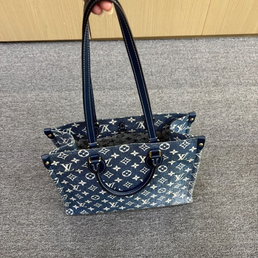 LV/路易威登 丹寧牛仔手袋 中號 tote托特包 現貨好價-5
