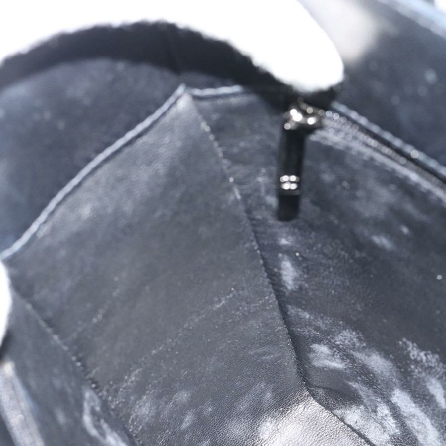 【日本直送】香奈兒 (CHANEL) 漆皮黑色銀色雙C標誌手提包 mr2603A-17
