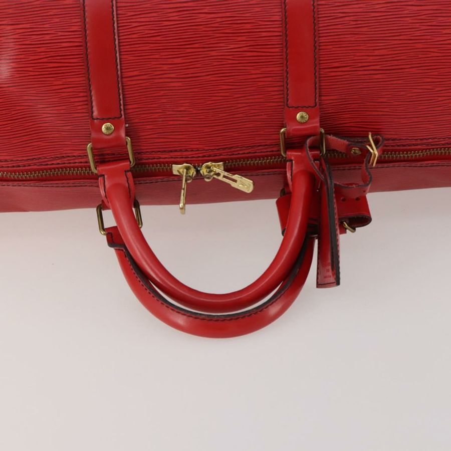 【日本直送】路易威登 Epi Keepall 55 波士頓包 紅色 M42957 LV Auth 186468A-6
