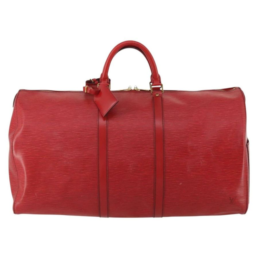 【日本直送】路易威登 Epi Keepall 55 波士頓包 紅色 M42957 LV Auth 186468A-12