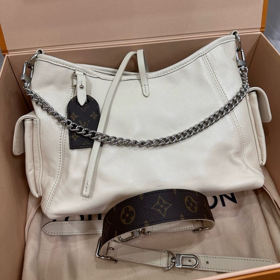 路易威登 LV carryall cargo白色全皮小號單肩包斜挎包-2