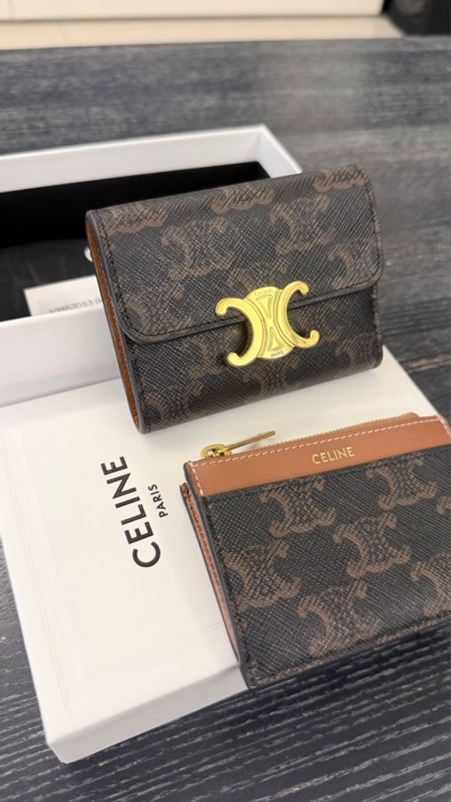 Celine二合一短夾經典老花凱旋門短夾-7