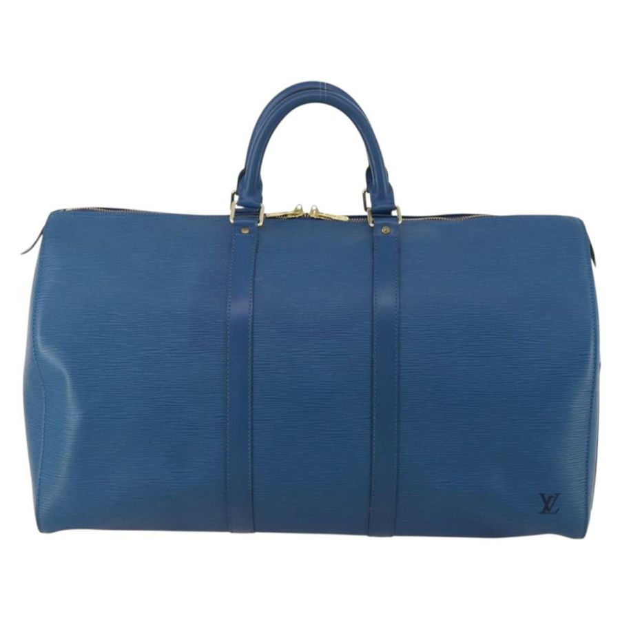 【日本直送】路易威登 Epi Keepall 50 波士頓包 藍色 M42965 LV Auth 188880A-12