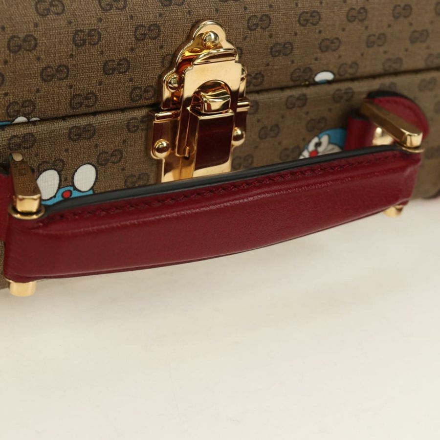 【日本直送】GUCCI Micro GG Supreme哆啦A夢手提包 PVC 兩用 米色 633587 正品 187481SM-6