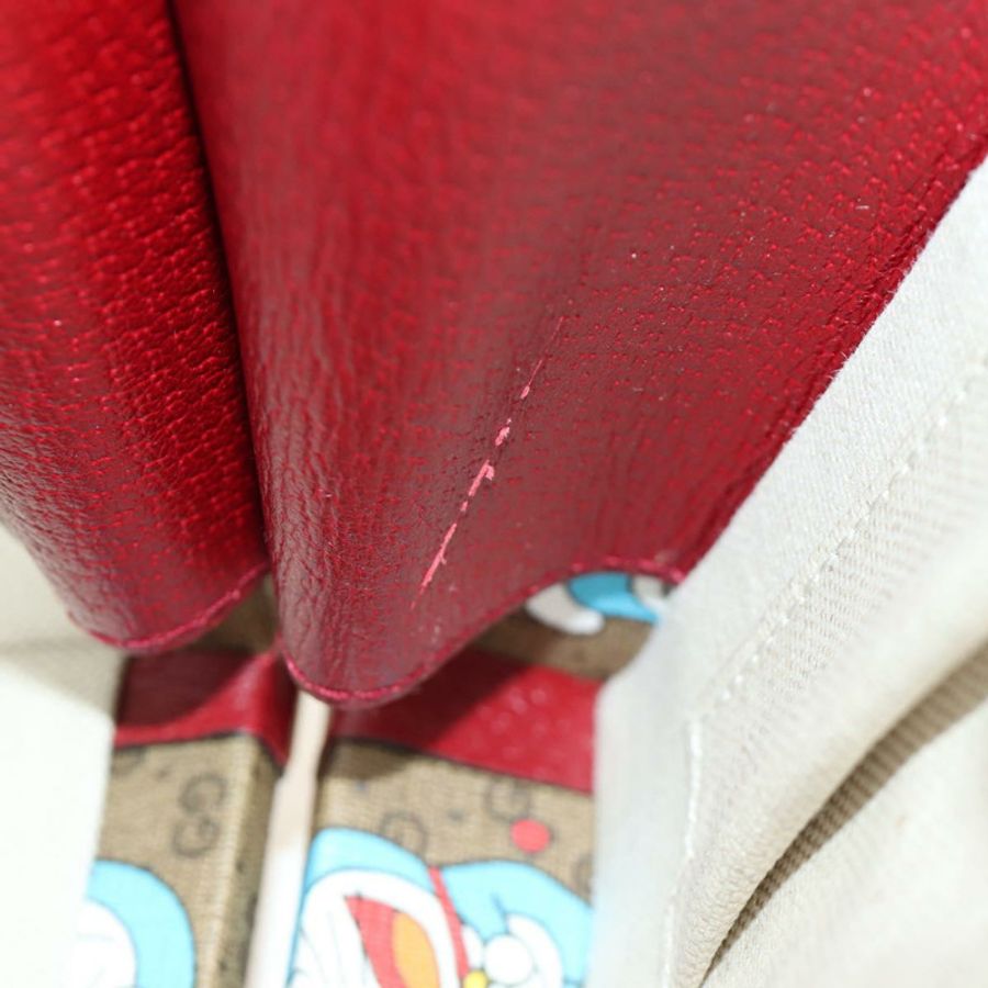 【日本直送】GUCCI Micro GG Supreme哆啦A夢手提包 PVC 兩用 米色 633587 正品 187481SM-9