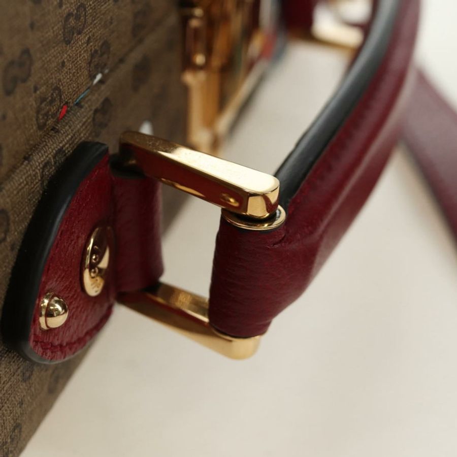 【日本直送】GUCCI Micro GG Supreme哆啦A夢手提包 PVC 兩用 米色 633587 正品 187481SM-13