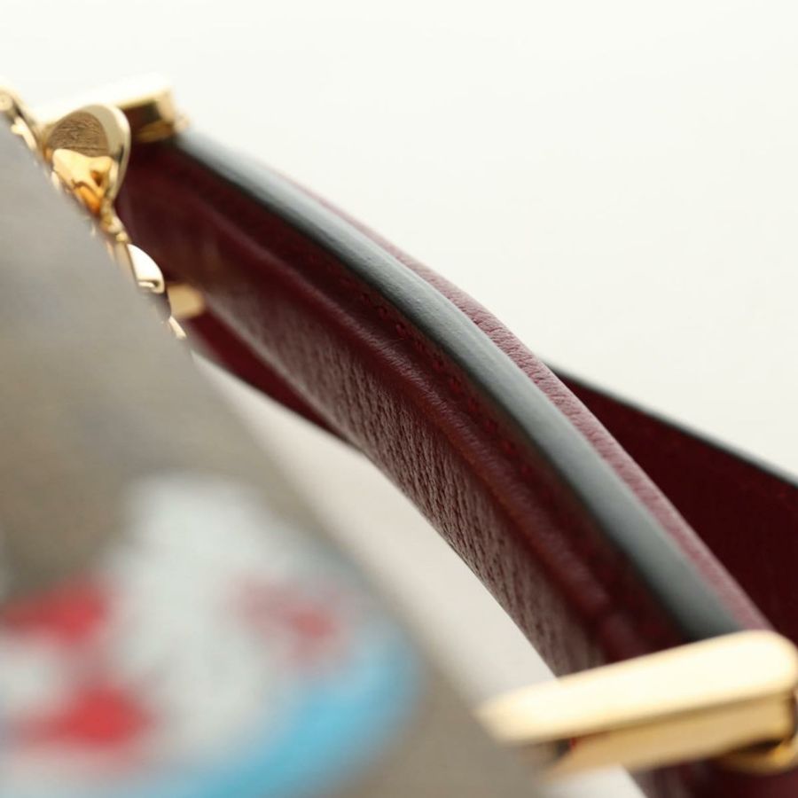 【日本直送】GUCCI Micro GG Supreme哆啦A夢手提包 PVC 兩用 米色 633587 正品 187481SM-14