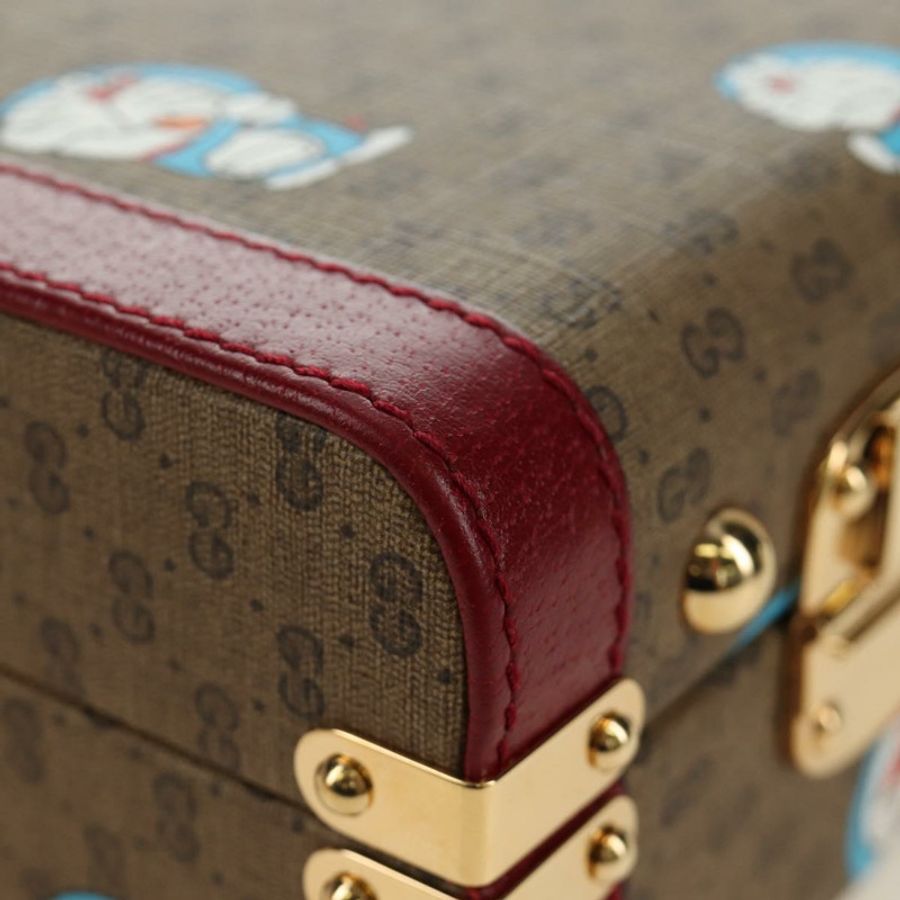 【日本直送】GUCCI Micro GG Supreme哆啦A夢手提包 PVC 兩用 米色 633587 正品 187481SM-17