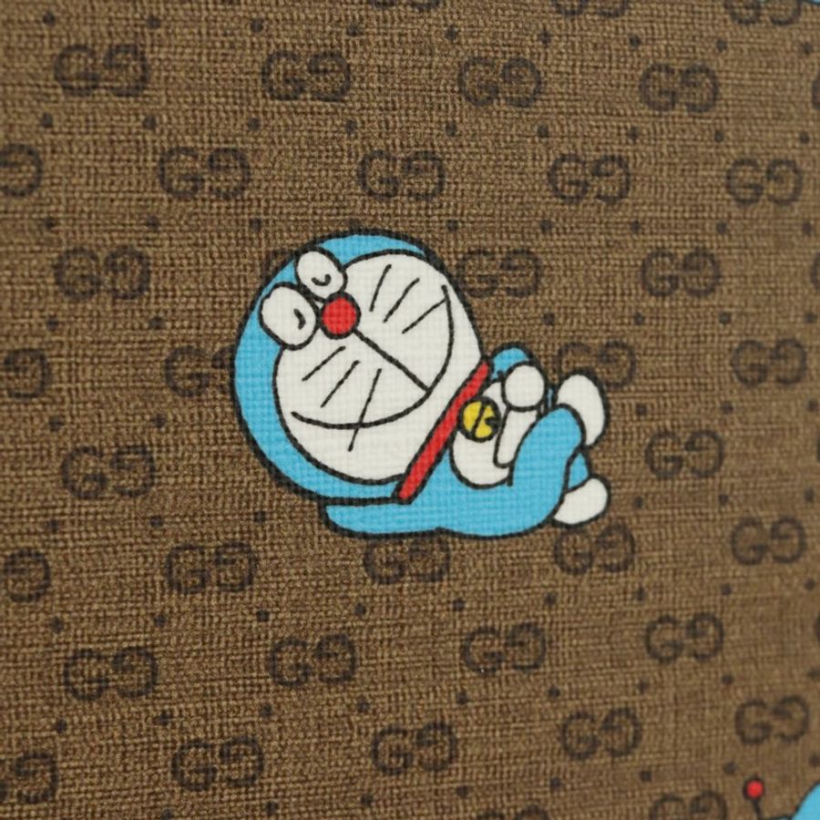 【日本直送】GUCCI Micro GG Supreme哆啦A夢手提包 PVC 兩用 米色 633587 正品 187481SM-22