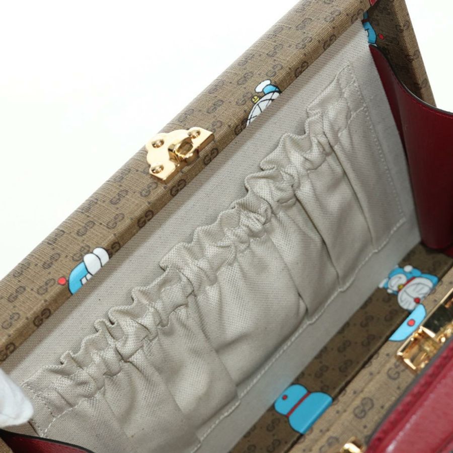 【日本直送】GUCCI Micro GG Supreme哆啦A夢手提包 PVC 兩用 米色 633587 正品 187481SM-32